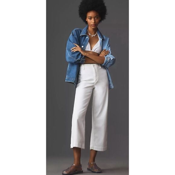 PAIGE Pants - PAIGE
Nellie Culotte Jeans in Crisp White size 30/ pristine
